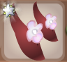 Pale Rose Red Flower Slippers.Png