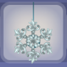 Frosty Blue Lovely Snowflake Ornament.png