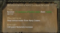 RECOVER NAVY CADET LATRINE WATER