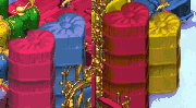 The gold heart chair in a Host room.