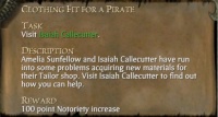 CLOTHING FIT FOR A PIRATE