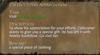 CALLECUTTER'S APPRECIATION