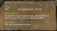 BLACKJACK FOR FEATHERS