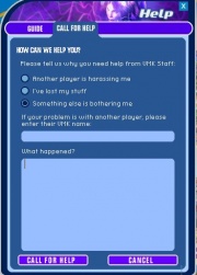 Call For Help Window