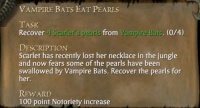 VAMPIRE BATS EAT PEARLS