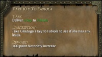 TAKE KEY TO FABIOLA