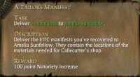 A TAILOR'S MANIFEST