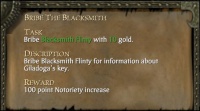 BRIBE THE BLACKSMITH