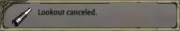 Lookout canceled Message