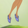 Breezy Blue Petal Slippers