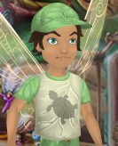 Mushroom White Tinker-Talent Tee with Mint Green Trim (Sparrow Man)