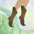 Cinnamon Brown Twirly Boots