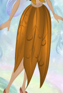 Long Grass Skirt Goldfish Orange