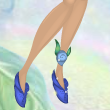 Tundra Blue Rose Bud Anklet