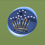 Sapphire Blue Pebble Finger Harp