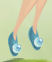 Bubble Blue Bubble Top Slippers