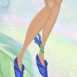 Bluebell Blue Tropic Flower Anklet