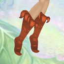 Pumpkin Orange Leaf Topper Boots