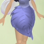 Leafy Bubble Skirt Breezy Blue
