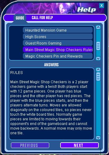 Main Street Magic Shop Checkers Rules
