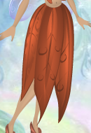 Long Grass Skirt Pumpkin Orange