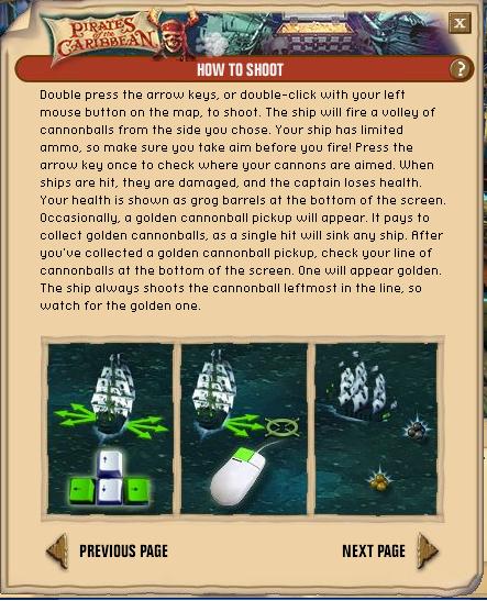 In-Game Pirates of the Caribbean Instructions