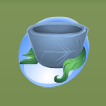 Raindrop Blue Clay Pot