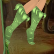 Tea Green Leaf Topper Boots