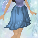 Sparkle Poppy Skirt Sky Blue