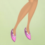Camellia Pink Sparkle Slippers