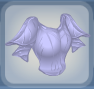 Splashy Blue Leafy Dahlia Top.Png