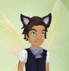 Pepper Black Cat Ear Headband with Light Pink Trim