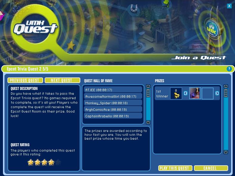 Epcot Trivia Quest 2
