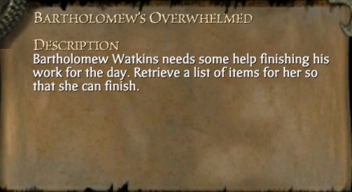 BARTHOLOMEW'S OVERWHELMED