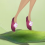 Raspberry Pink Flower Slippers
