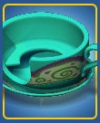 Tea Cup Seat Color Cyan