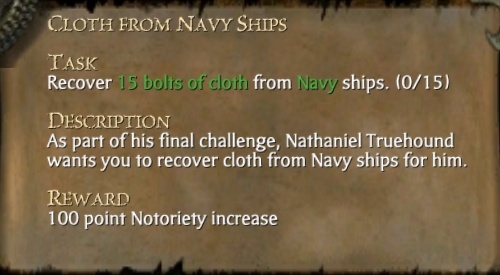 CLOTH FROM NAVY SHIPS