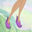 Iris Purple Bubble Slippers