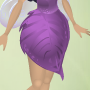 Leafy Bubble Skirt Iris Purple
