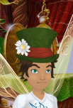 Olive Green Silly Top Hat with Red Trim