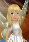 Ivory White Snow Rose Top with Frostbunny Blue Trim