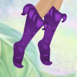 Leaf Topper Boots Plum Purple