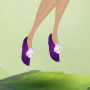 Mulberry Purple Flower Slippers