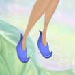 Bluebell Blue Bubble Slippers
