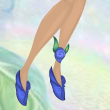 Rose Bud Anklet Bluebell Blue