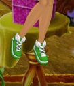 Snow White All-Terrain Training Shoes with Tinker Bell Green Trim