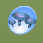 Marina Blue Swirled Toadstood Chairs