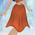 Pumpkin Orange Long Lily Skirt