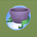 Petunia Purple Clay Pot
