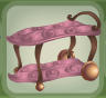 Pink Orchid Tea Time Serving Cart.Png